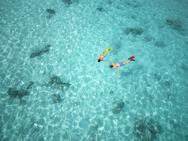 Randonnee palmee dans les eaux de Huahine // Snorkeling in the waters of Huahine