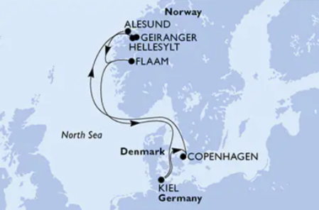 Itinerary map